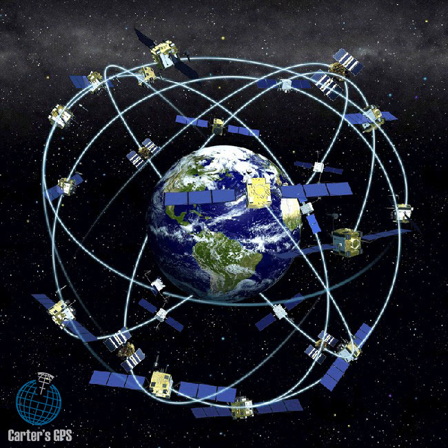 GPS satellites in orbit